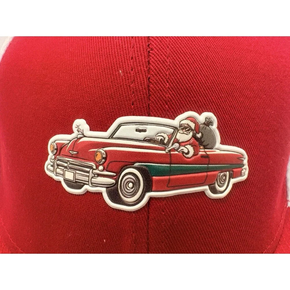 NEW Santa Claus Convertible Lowrider New Era 39Thirty Flex Cap Hat Red M/L